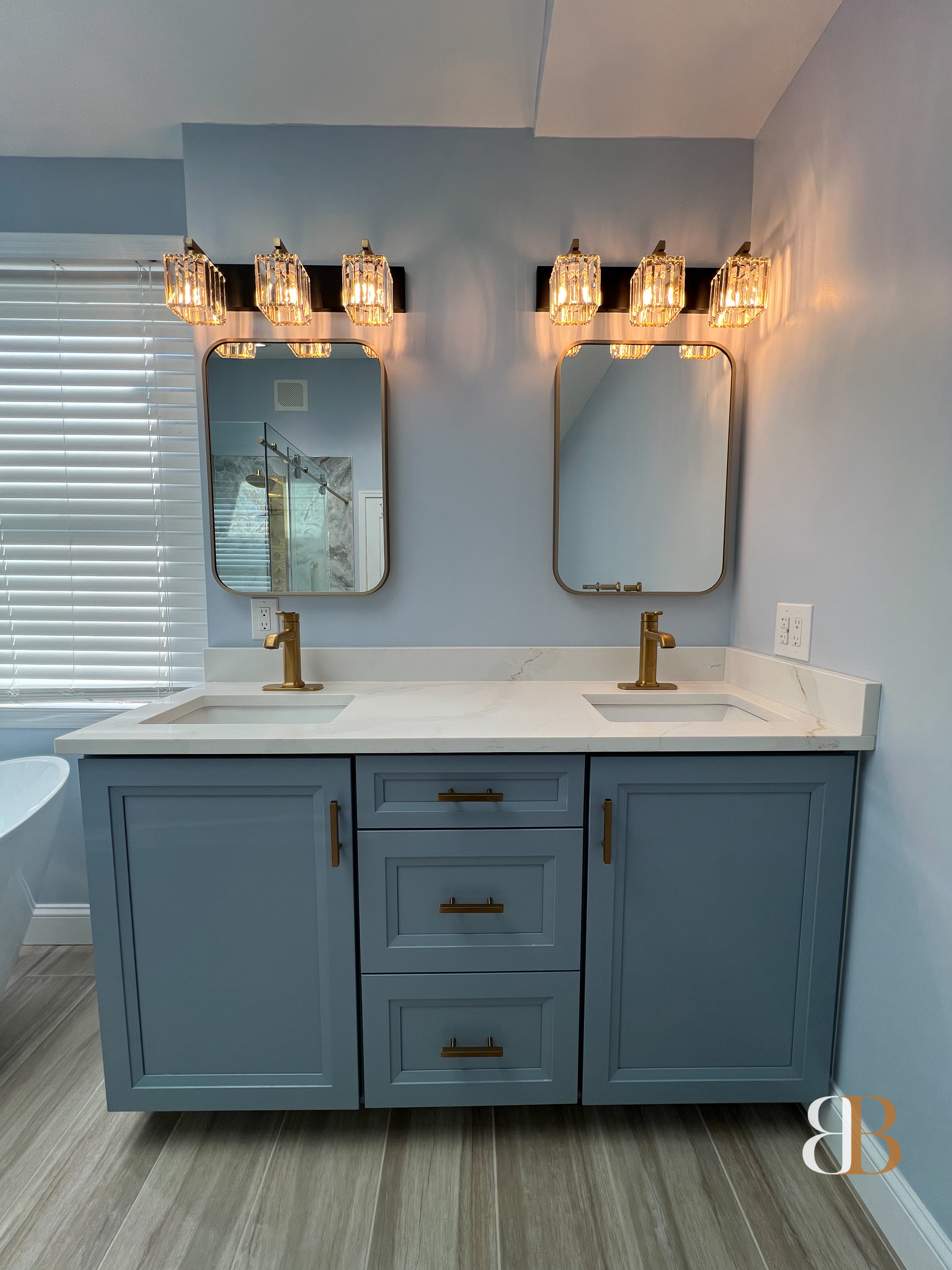 Contemporary bathroom remodel in Langhorne by B&B Associates Creations — photo 8